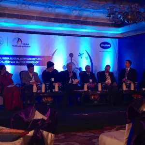 Panelists at the second All India GMI Oil and Gas Sector Workshop in India, 2015.