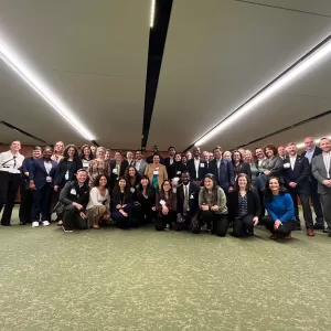 The GMI Biogas Subcommittee meeting attendees at the 2024 Global Methane Forum in Geneva, Switzerland.