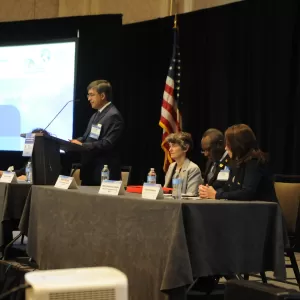 GMI Chair Tom&aacute;s Carbonell's presentation during the plenary session at the 2022 Global Methane Forum in Washington, D.C., United States.