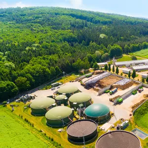 Biogas overhead shot