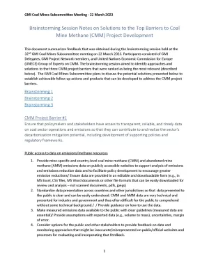 thumb for Addressing Top Barriers to Development of Coal Mine Methane Projects: Concrete Ideas from Expert Brainstorming