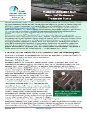 thumb for Methane Mitigation from Municipal Wastewater Treatment Plants